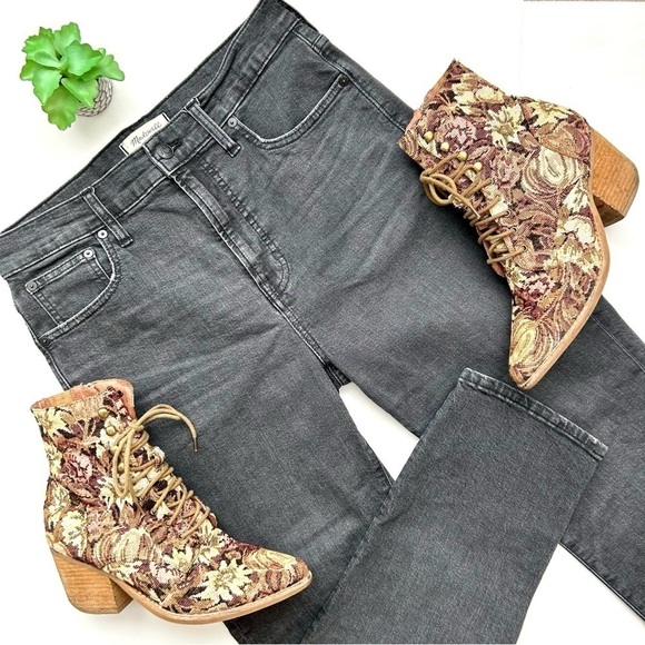 Madewell Denim - Madewell The Perfect Vintage Crop Jeans in Black Gray Sumner Wash Size 29